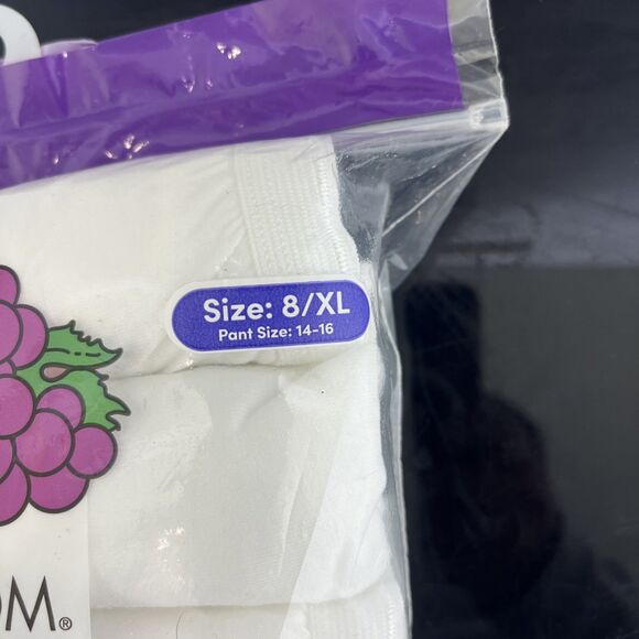 Fruit of the Loom Women's 10 Cotton Briefs White Size 8 / XL NEW - Picture 2 of 5